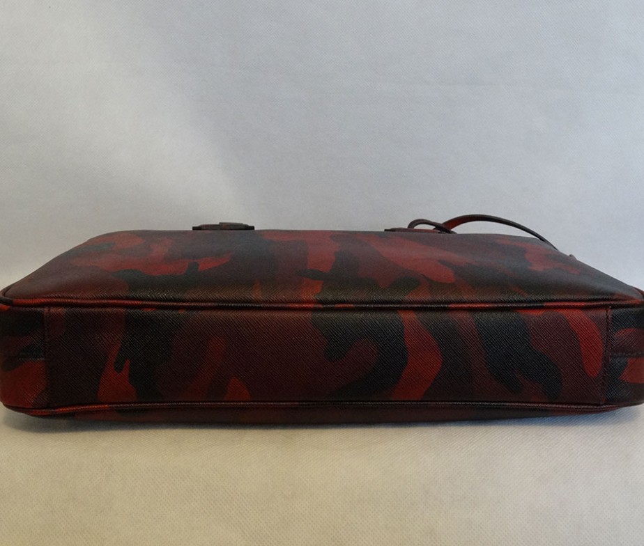 prada camouflage print saffiano leather briefcase, how much does a