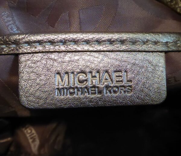 Michael Kors gold metallic pebbled leather buckle hobo shoulder bag -  Labels Most Wanted