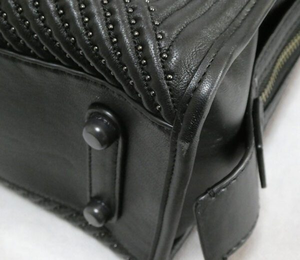 Coach black nappa leather rogue 31 with quilting and rivets