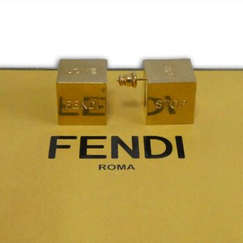 fendi-gold-coloured-love-dice-cube-pierced-earrings-new-with-box-receipt