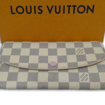 louis-vuitton-n41625-damier-azur-coated-canvas-emilie-wallet-purse-with-box-receipt
