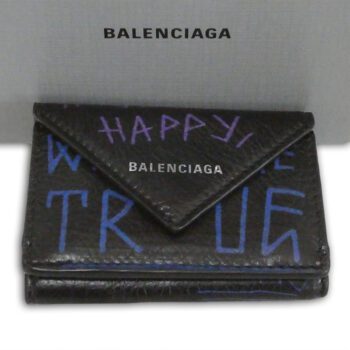 balenciaga-black-calfskin-leather-papier-graffiti-envelope-mini-trifold-wallet-purse-box