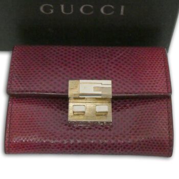 gucci-burgundy-lizard-print-leather-vintage-compact-wallet-purse-with-box
