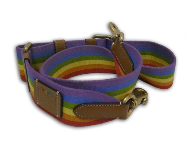 Coach pride rainbow stripe multicolour webbing shoulder bag strap