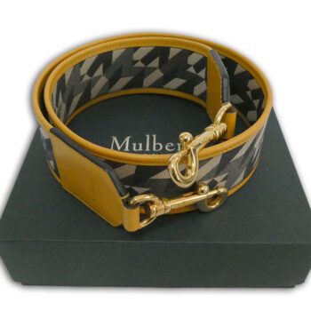 mulberry-deep-amber-monogram-jacquard-leather-shoulder-strap-for-bag-new-with-box