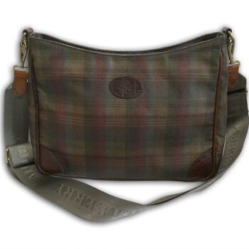 Mulberry gotham check scotchgrain and teak nile leather vintage shoulder bag