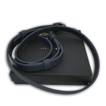 strathberry-marine-blue-calf-leather-thin-adjustable-strap-for-bag-new-with-box