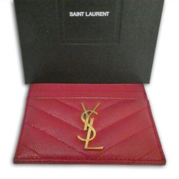 ysl-saint-laurent-rouge-red-matelasse-calfskin-leather-cassandre-card-case-wallet-with-box-receipt